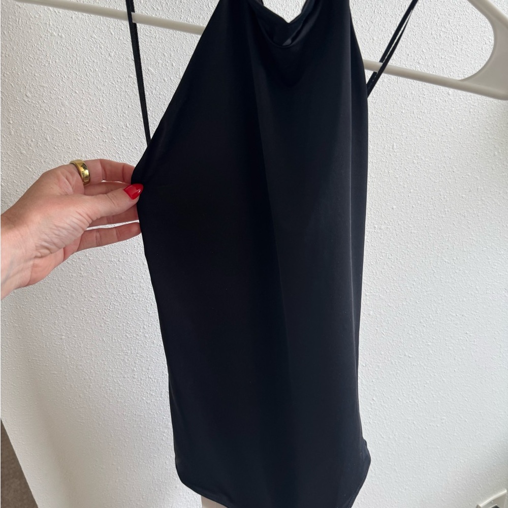 Zara Black Fitted Backless Bodysuit